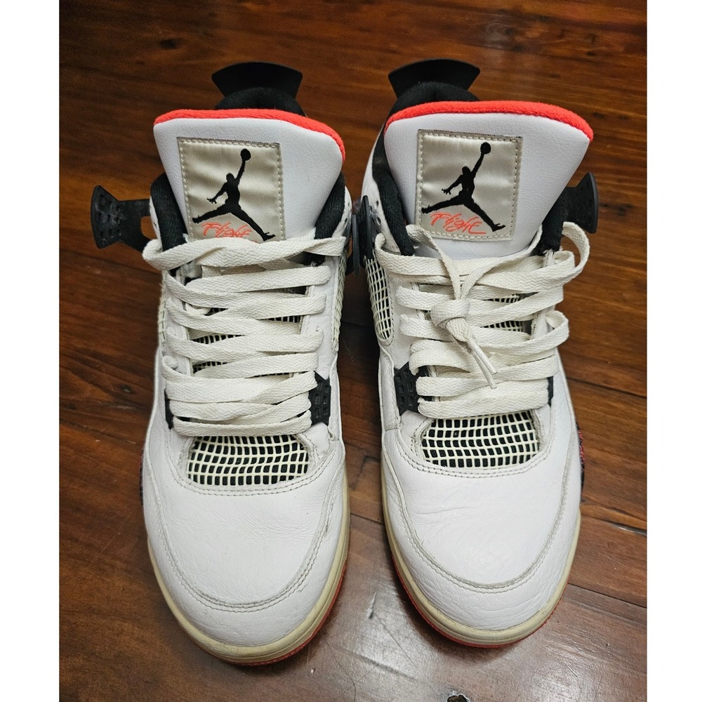 Jordan 4 Retro Flight Nostalgia White Black Bright Crimson 308497-116 Mens 11